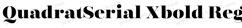 QuadratSerial Xbold Regular字体转换